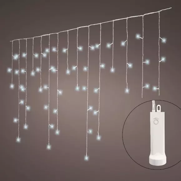 Stalactite lumineuse Durawise à piles L7 m Blanc froid 192 LED 2