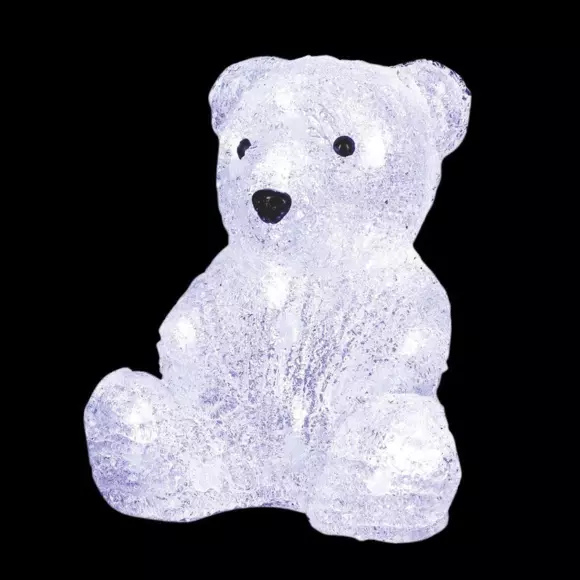 Ours lumineux à piles Paulo Blanc froid 16 LED 2