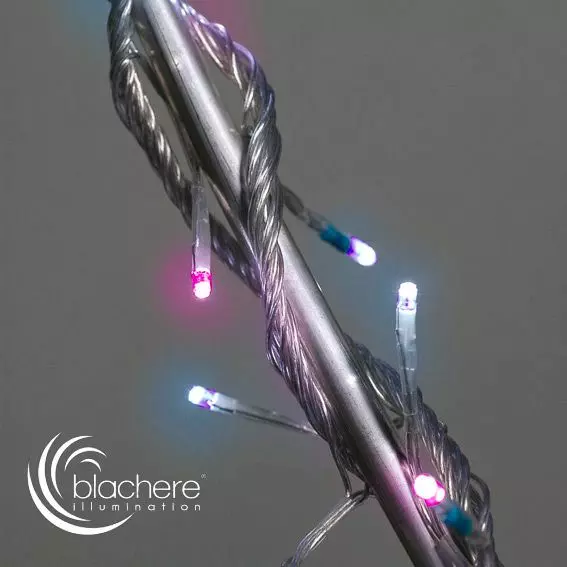 Guirlande lumineuse Bicolore 8 m Rose et bleu 128 LED 2