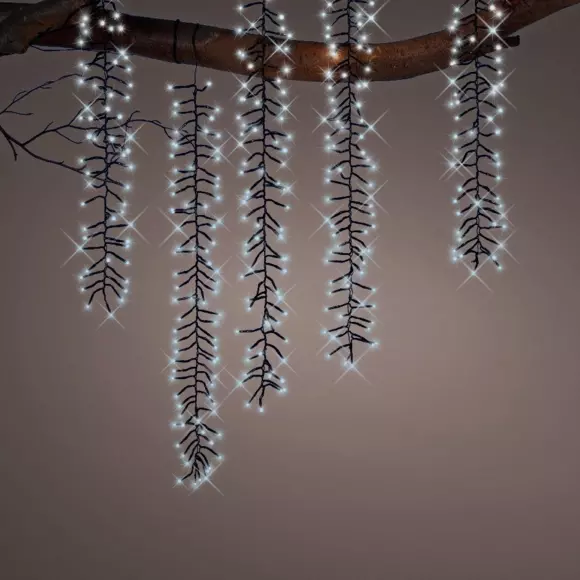 Cascade lumineuse effet scintillant L2 m Blanc froid 480 LED CN 2