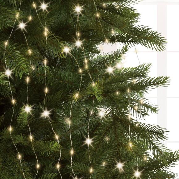 Cortina de luces para árbol Flashing light alto 2,10 cm Blanco cálido 672 LED 2