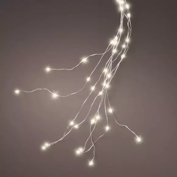 Cortina de luces para árbol Flashing light alto 2,10 cm Blanco cálido 672 LED 3