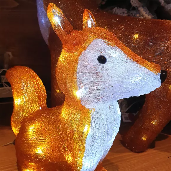 Renard lumineux à piles Martin Blanc froid 30 LED 2