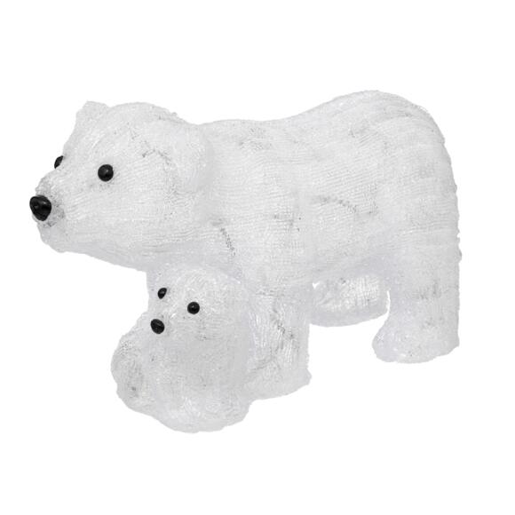 Familia de osos polares Solar Blanco frío 60 LED 2