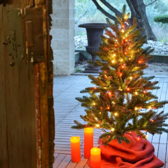 Luces de Navidad Bicolor 8 m Blanco cálido y naranja 128 LED 2