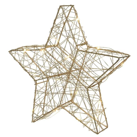 Estrella luminosa Clissy a pilas Blanco cálido 30 LED 2
