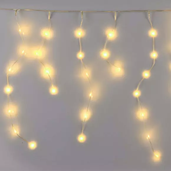 Estalactitas de luces 12,70 m Icicle Blanco cálido 640 LED CT 2