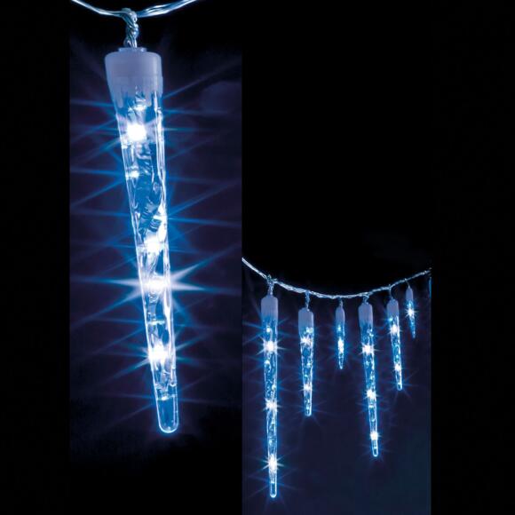 Estalactitas de luces 1,40 m Cubitos de hielo Azul 63 LED 2