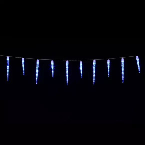 Stalactite lumineuse L1,40 m Glaçons Bleu 63 LED 3
