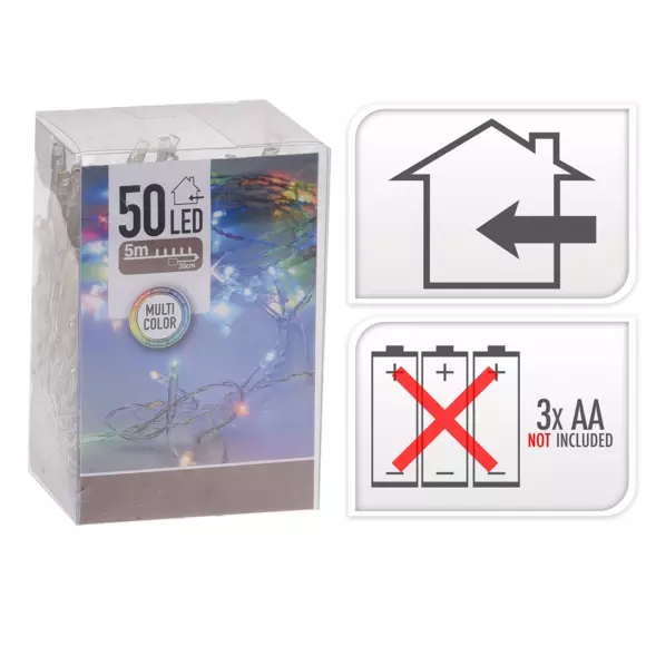 Luces de Navidad 5 m Multicolor 50 LED 3