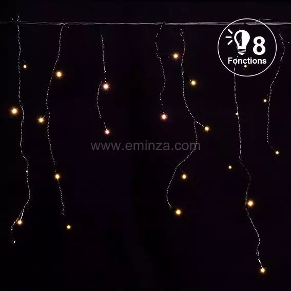 Stalactite lumineuse  L7,50 m Blanc chaud 175 LED CN 2