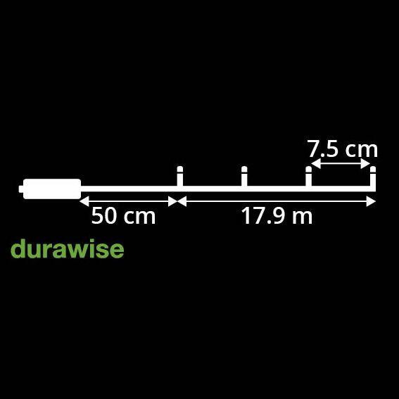 Lichtsnoer Durawise 17,90 m Koudwit 240 LED KZ 7