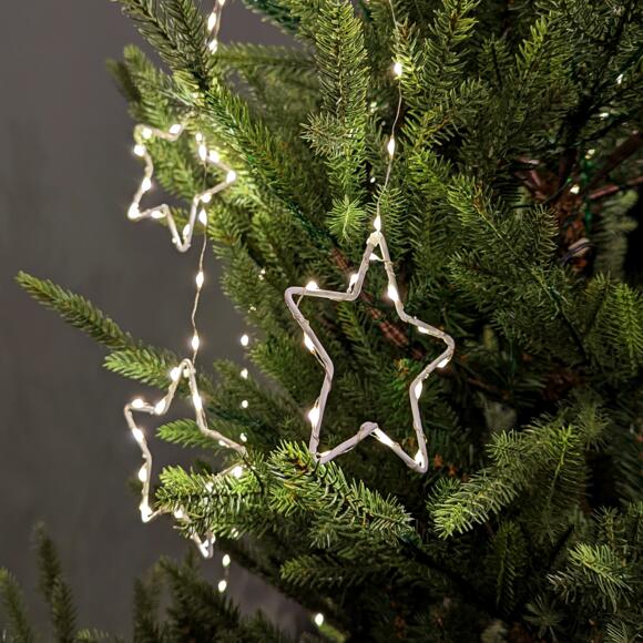 Cortina de luces para árbol Micro Led Estrella H2,10 m Blanco cálido 648 LED 3