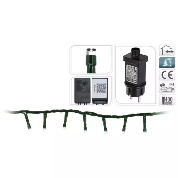 Luces de Navidad Bluetooth 8 m Blanco cálido 400 LED 3