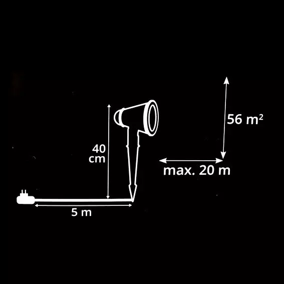 Proyector de luces con detector Rojo / Multicolor 2 LED 4