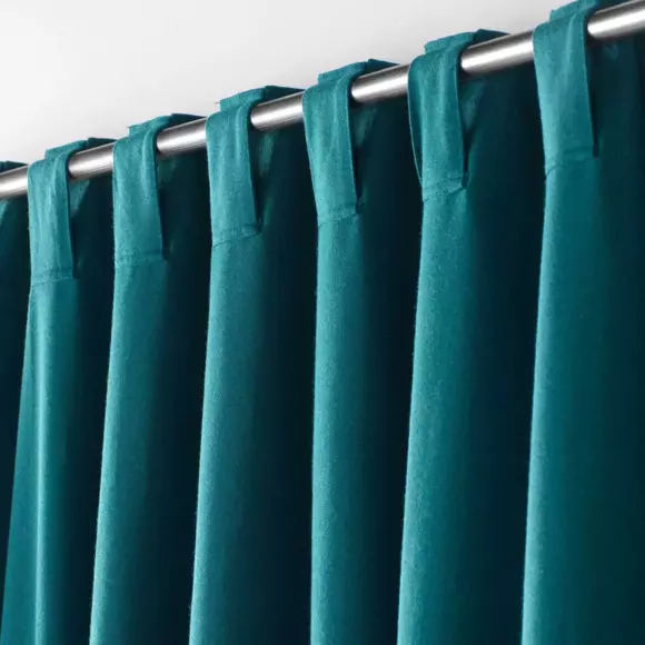 Rideau coton recyclé (140 x 240 cm) Mistraline Bleu canard 2