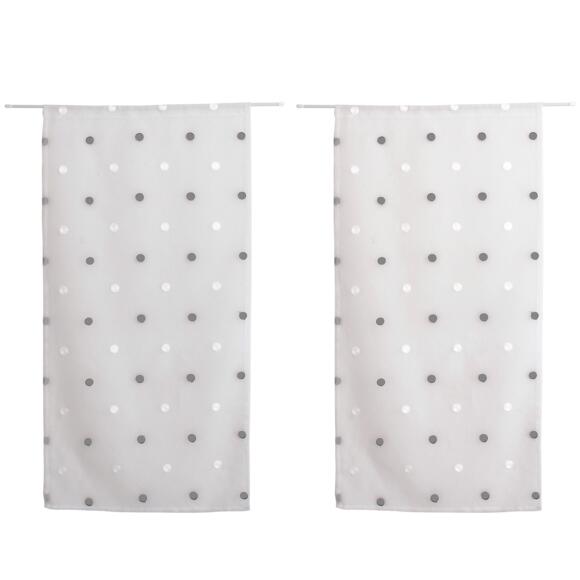 Coppia di tende trasparenti (60 x 120 cm) Smarties Bianco 2
