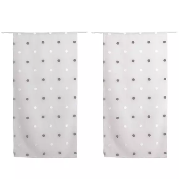 Par de visillos (60 x 120 cm) Smarties Blanco 2