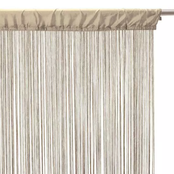 Cortina de hilo (90 x A200 cm) Liso Lino 2