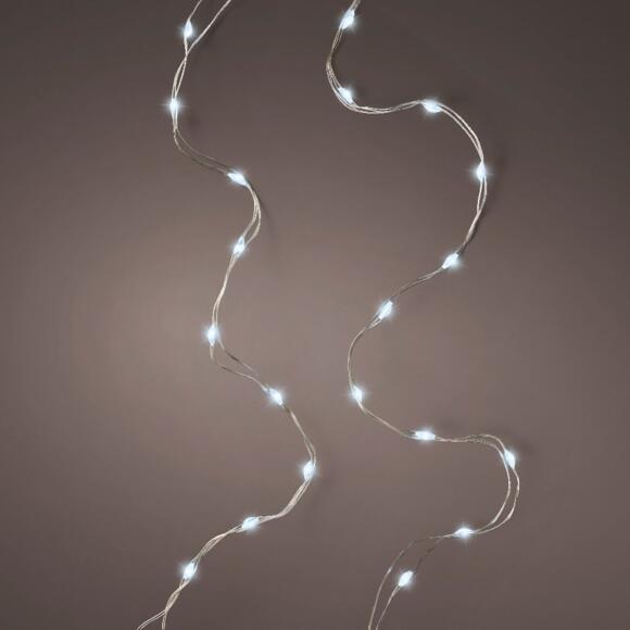 Ghirlanda luminosa Luxe Durawise a pile 4,90 m Bianco freddo 100 Micro LED CT 2