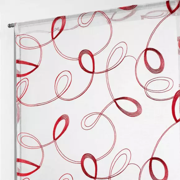 Par de visillos (60 x 90 cm) Hoops Rojo 2