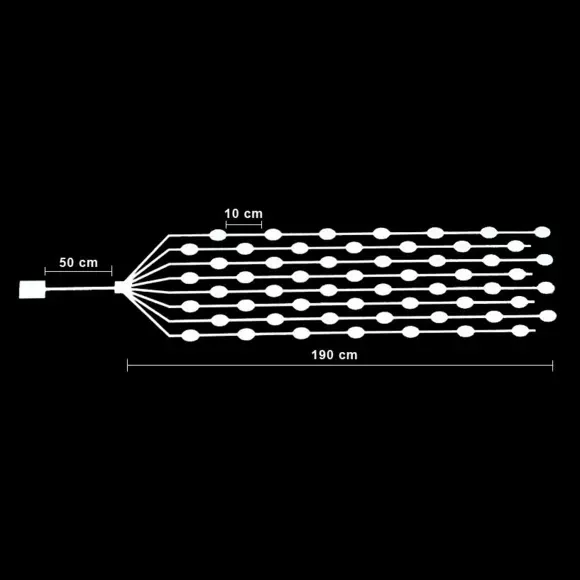 Luces de Navidad Micro LED Racimo 2 m Multicolor 160 LED CP 2