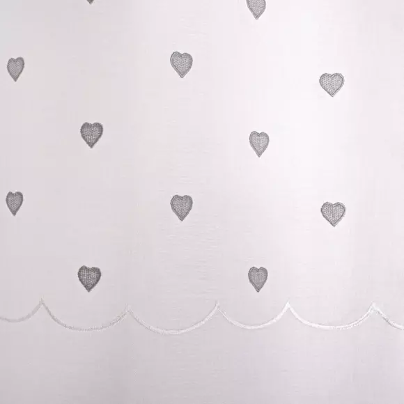 Paire de voilages (60 x 90 cm) C?urs Gris 2