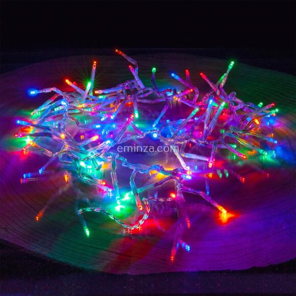 Ghirlanda luminosa a pile 1 m Multicolore 100 LED 2