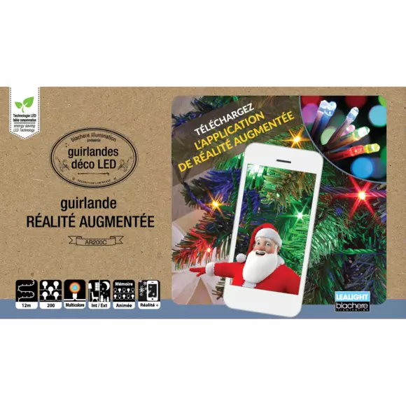 Guirlande réalité augmentée 12 m Multicolore 2