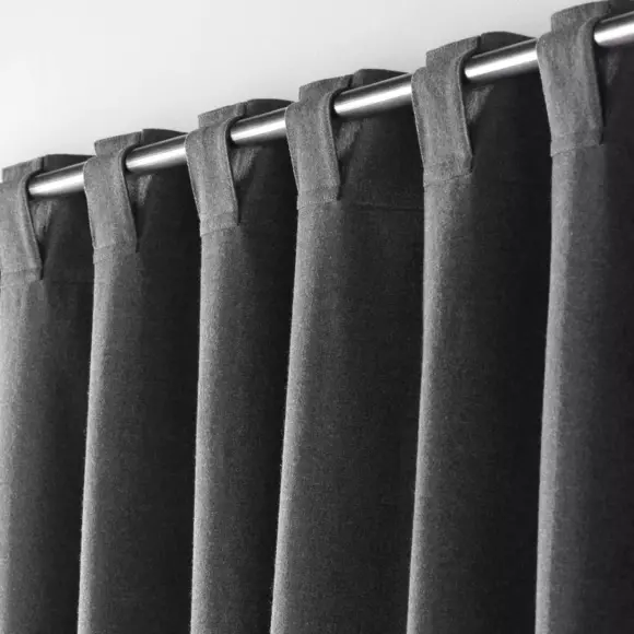 Rideau coton recyclé (140 x 240 cm) Mistraline Gris anthracite 2