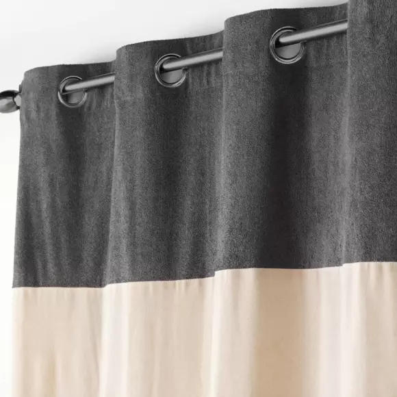 Rideau bouclette (140 x 240 cm) Tessa Gris anthracite