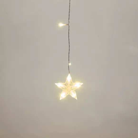 Stalactite lumineuse Sapins et étoiles L2 m Blanc chaud 138 LED CN 3