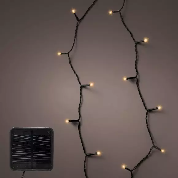 Luces de Navidad Solar  9 m Blanco cálido 120 LED 2