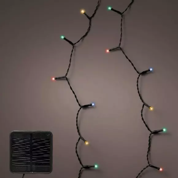 Verlicht zonne-energie lichtsnoer 9 m Meerkleurig 120 LED 2