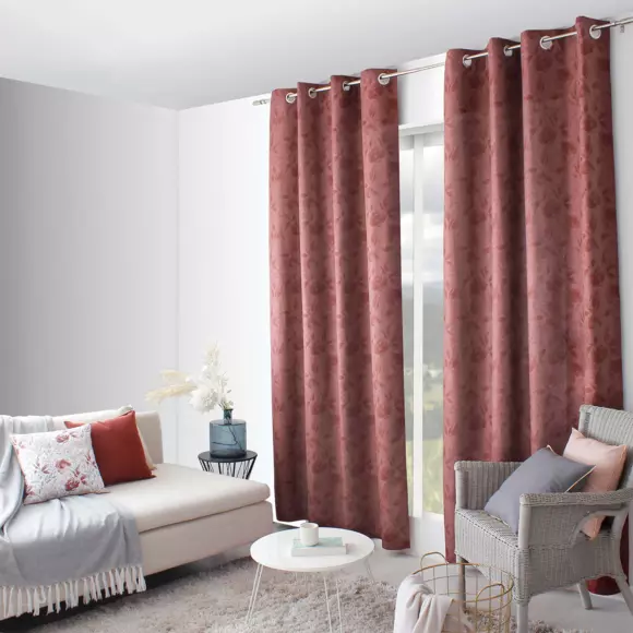 Overgordijn (135 x 240 cm) Harmony Rood Granaat 3