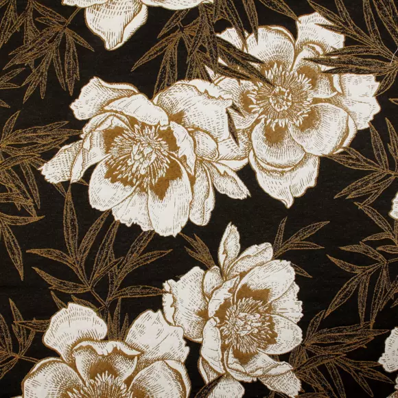 Cortina en algodón (140 x 260 cm) Peonia Blanco
