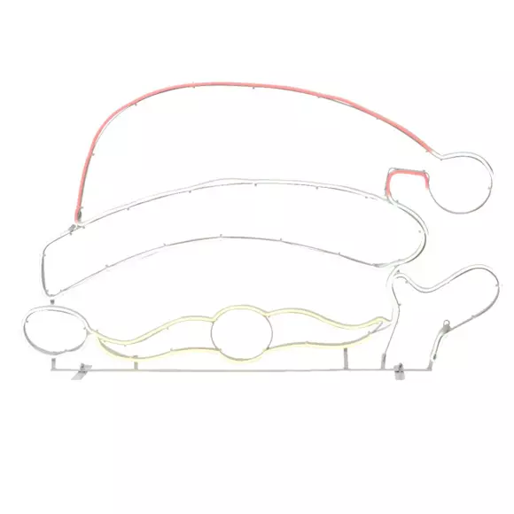 Père Noël GM lumineux néon multicolore  2