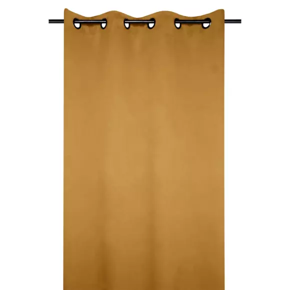 Cortina opaca (140 x alto 280 cm) Notte Marrón camel 3