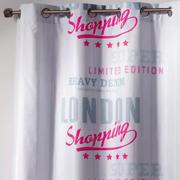 Rideau (140 x H240 cm) Girly London Blanc 3