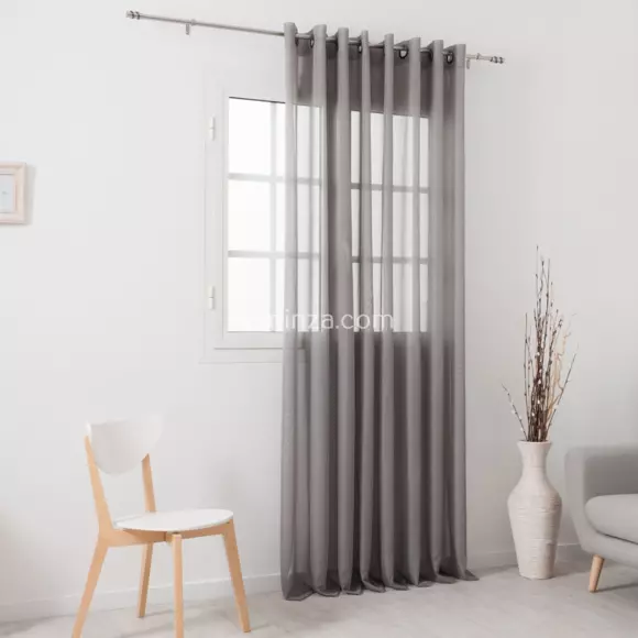 Visillo (300 x Alto  240 cm) Givrée Gris perla 3