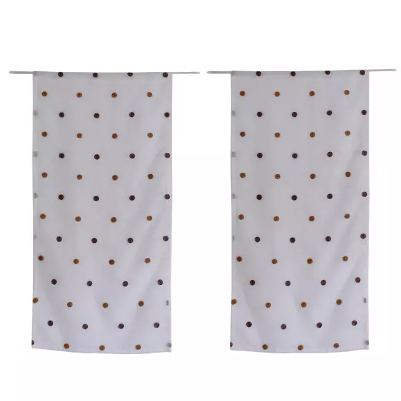 Paire de voilage (60 x 120 cm) Smarties Marron vison 3