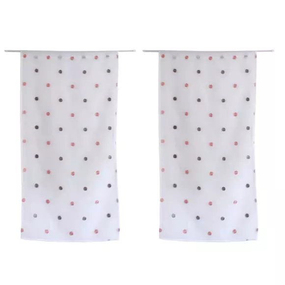 Par de visillos (60 x 120 cm) Smarties Gris 2