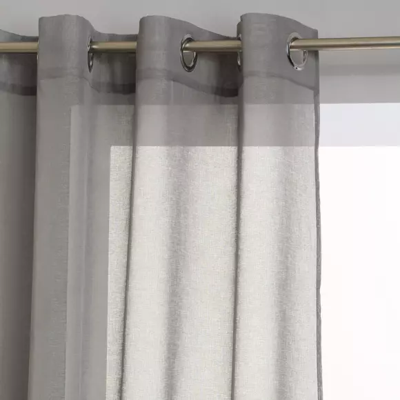 Visillo(140 x 260 cm) Etamine Gris 2