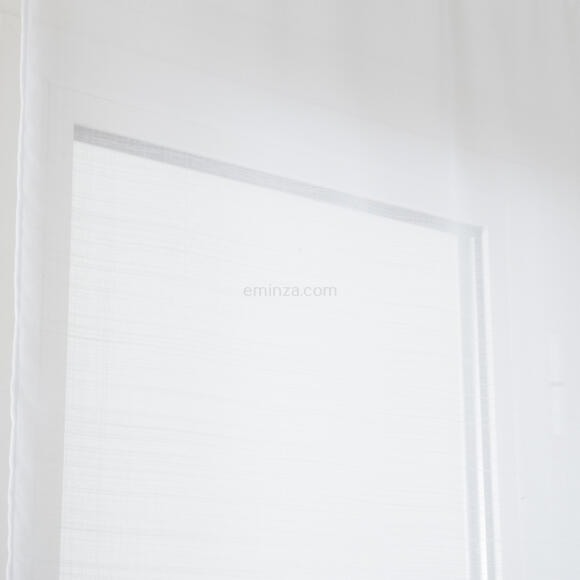 Visillo para ventana (90 x 200 cm) Etamine Blanco escarchado 3
