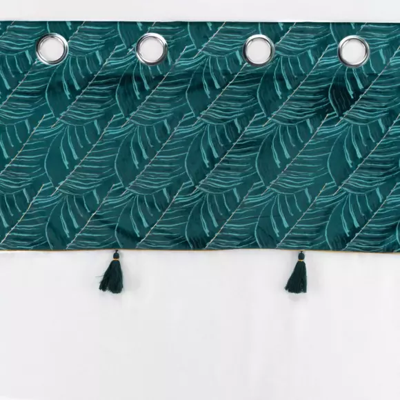 Voilage (140 x 280 cm) Palmina Bleu canard 3