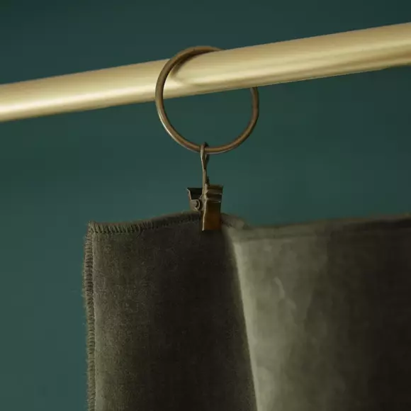 Rideau velours de coton ajustable (140 x max 270 cm) César Vert thym 2