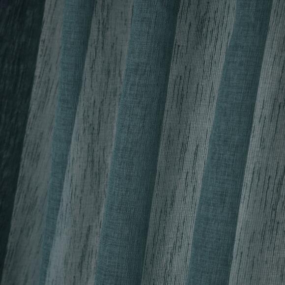 Vitrage met gefronste band (140 x 260 cm) Derby Eendblauw 2