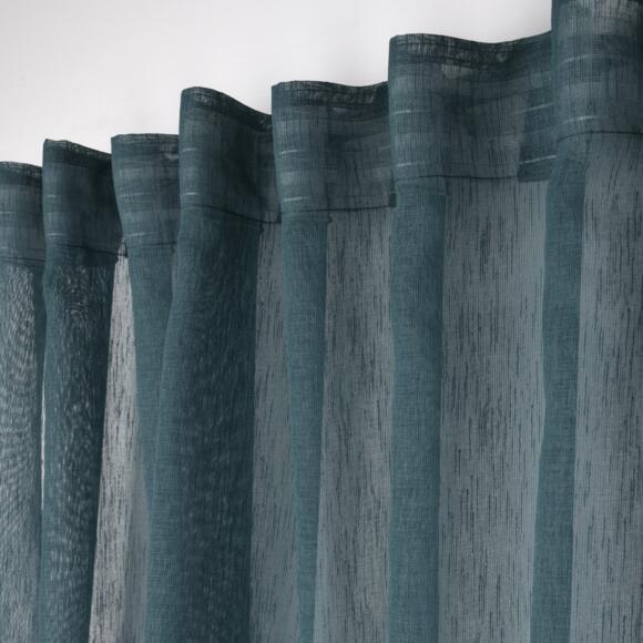 Visillo con cinta fruncidora (140 x 260 cm) Derby Azul trullo 3
