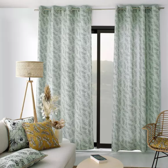 Cortina semi opaca (135 x 240 cm) Lily Verde salvia 2