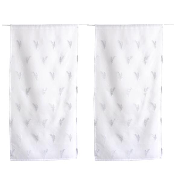 Coppia di tende trasparenti (60 x 90 cm) Calisson Bianco 3